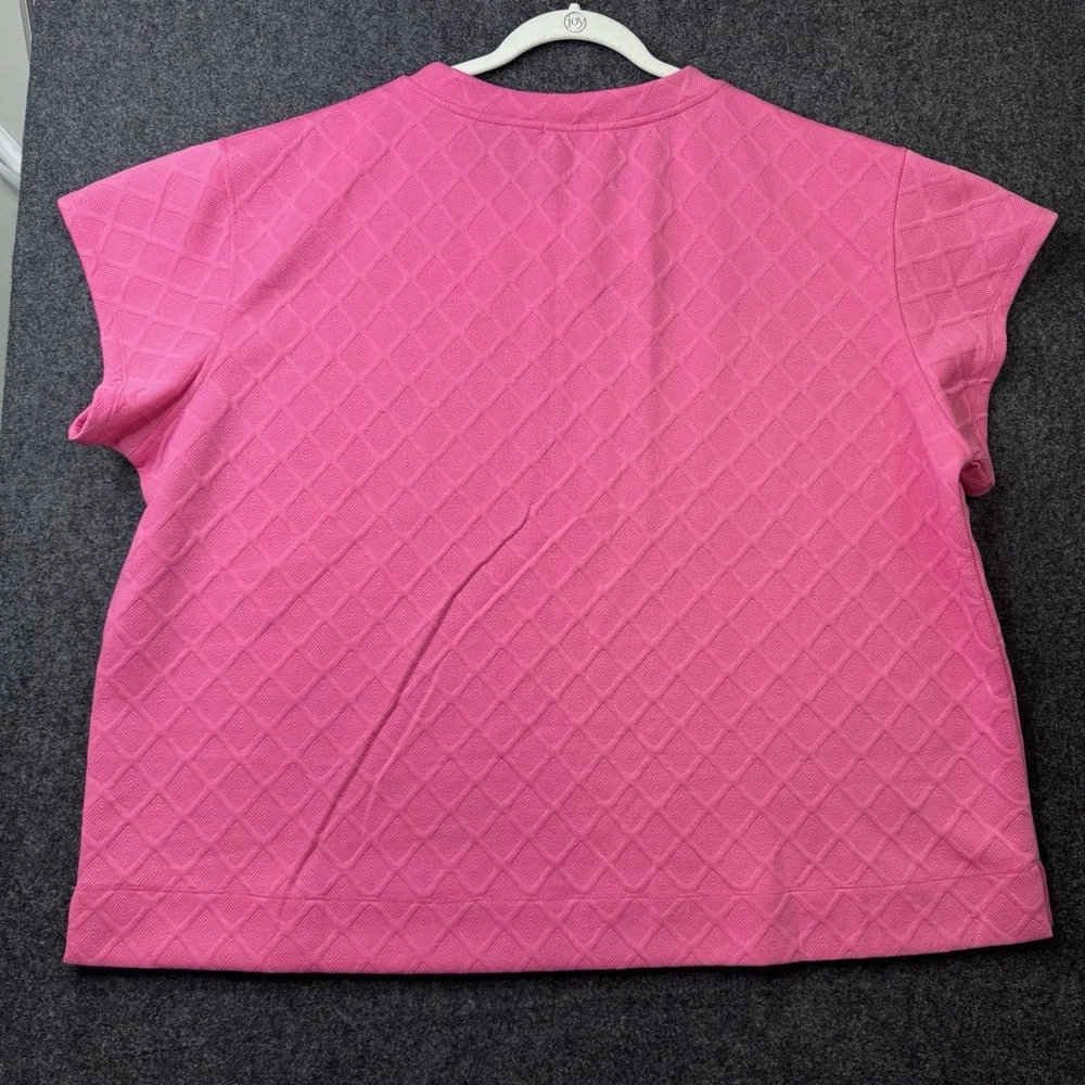 Mary Square XXL Pink Textured Matching Lounge Set Comfy Travel Athleisure